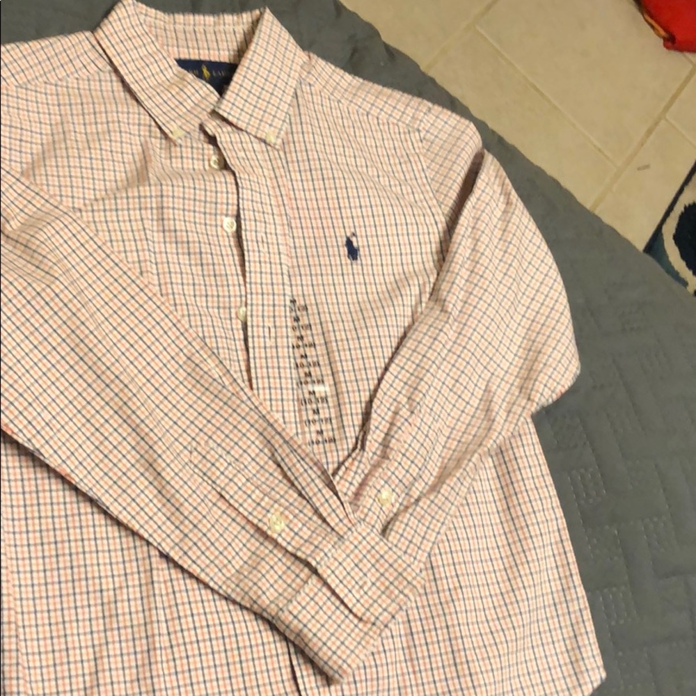 Boys Size M 10/12 Long Sleeve button down cotton
